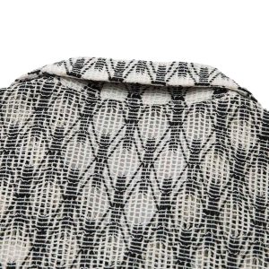 Concert Outfit Crochet Hollow Button-Up Shirt