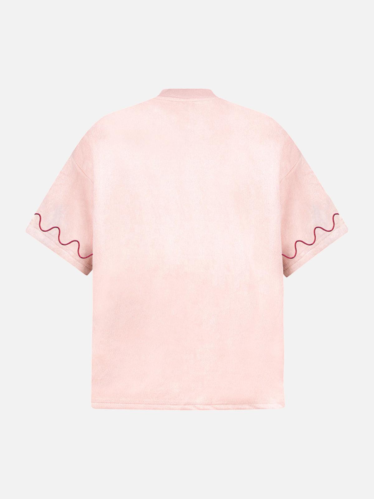 Concert Outfit Cross and Wave Print T-Shirt Concert Outfit Cross and Wave Print T-Shirt