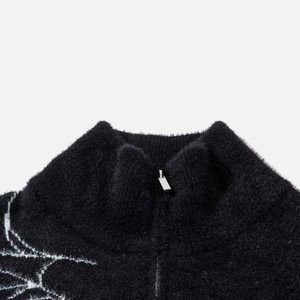 Concert Outfit Cross Heart Butterfly Jacquard Cardigan