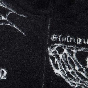 Concert Outfit Cross Heart Butterfly Jacquard Cardigan