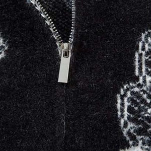 Concert Outfit Cross Heart Butterfly Jacquard Cardigan