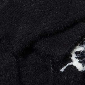 Concert Outfit Cross Heart Butterfly Jacquard Cardigan