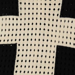 Concert Outfit Cross Jacquard Full Zipper Hooded Jacket