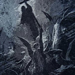 Concert Outfit Cross Jacquard Zip Up Denim Jacket