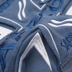 Concert Outfit Cross Lettering Embroidery Washed Hoodie