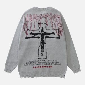 Concert Outfit Cross & Lie' Graphic Sweater
