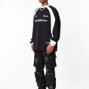 Concert Outfit Cross Printed Multi-Pocket Casual Pants