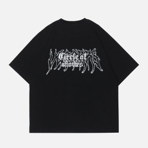 Concert Outfit Cupid Plaid Print Tee