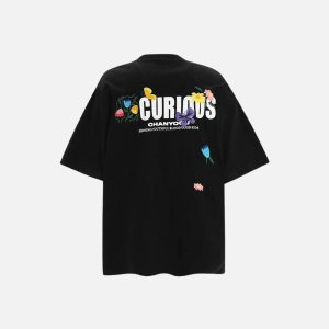 Concert Outfit Curious Garden Flower Embroidery High Street Tee
