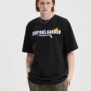 Concert Outfit Curious Garden Flower Embroidery High Street Tee