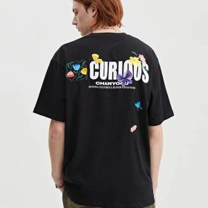 Concert Outfit Curious Garden Flower Embroidery High Street Tee