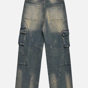 Concert Outfit Curved Patchwork Jeans