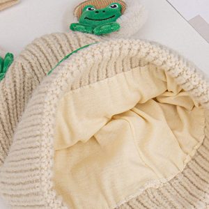 Concert Outfit Cute Cartoon 3D Frog Knitting Hat