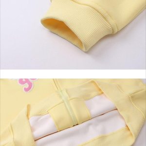 Concert Outfit Cute Tail Design Zip-Up Hoodie