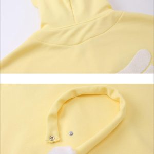 Concert Outfit Cute Tail Design Zip-Up Hoodie