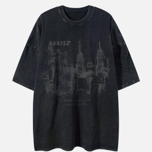 Concert Outfit Dark Castle Graphic Washed Tee