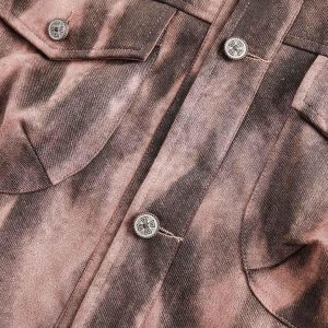 Concert Outfit Dark Graffiti Suede Utility Jacket