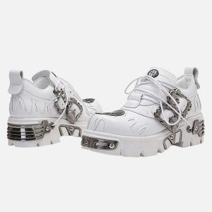 Concert Outfit Dark Metal Heavy-Soled Small Leather Shoes