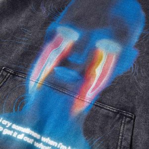 Concert Outfit Dark Style Hooded Loose Sweatshirt