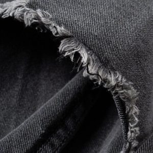 Concert Outfit Deconstruct Fringe Big Pocket Jeans