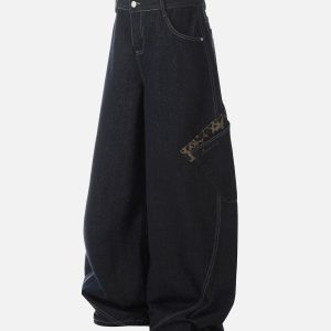 Concert Outfit Deconstructed Cheetah Print Baggy Barrel Jeans