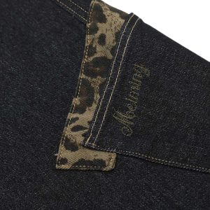 Concert Outfit Deconstructed Cheetah Print Baggy Barrel Jeans