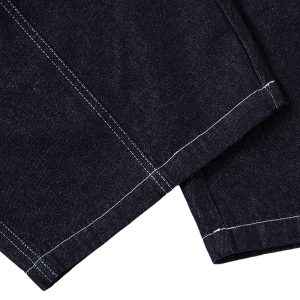 Concert Outfit Deconstructed Contrast Stitching Barrel Jeans