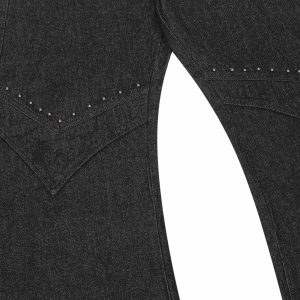 Concert Outfit Deconstructed Rivet Scimitar Jeans
