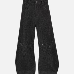 Concert Outfit Deconstructed Rivet Scimitar Jeans