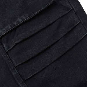 Concert Outfit Deconstructed Split Pleated Pocket Cargo Jeans