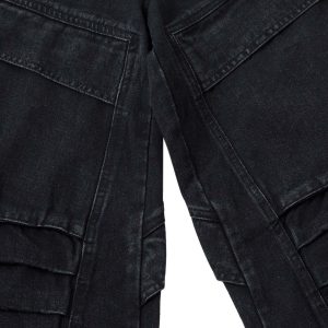 Concert Outfit Deconstructed Split Pleated Pocket Cargo Jeans
