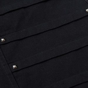 Concert Outfit Deconstructed Split Rivet Cargo Jeans