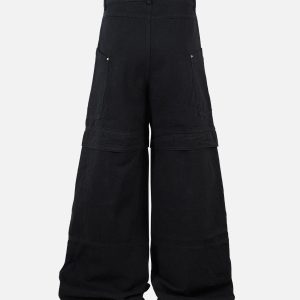 Concert Outfit Deconstructed Split Rivet Cargo Jeans