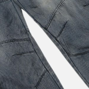 Concert Outfit Deconstructive Design Washed Jeans