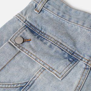 Concert Outfit Deconstructive Patchwork Jorts