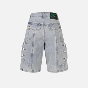 Concert Outfit Deconstructive Patchwork Jorts