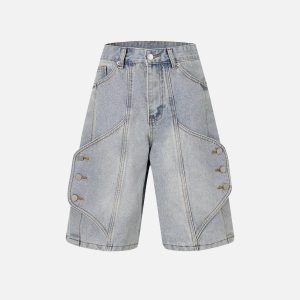 Concert Outfit Deconstructive Patchwork Jorts