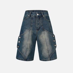 Concert Outfit Deconstructive Patchwork Jorts