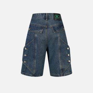 Concert Outfit Deconstructive Patchwork Jorts
