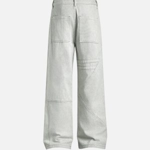 Concert Outfit Deconstructive Patchwork Washed Jeans