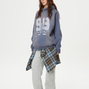 Concert Outfit Deconstructive Patchwork Washed Jeans