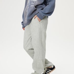 Concert Outfit Deconstructive Patchwork Washed Jeans