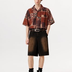 Concert Outfit Deconstructive Washed Jorts