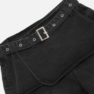 Concert Outfit Deconstructive Washed Loose Jeans