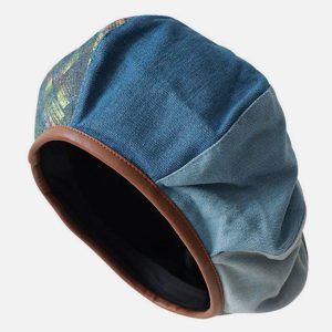 Concert Outfit Denim Colorblock Vintage Painter Hat