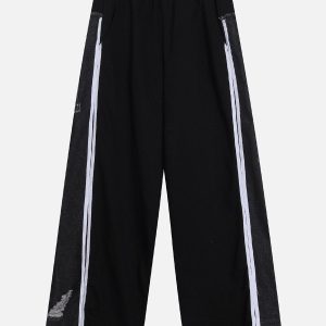 Concert Outfit Denim Patchwork Sweatpants