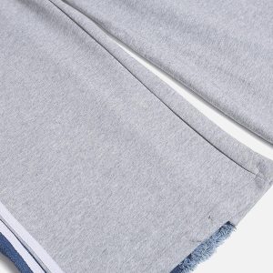 Concert Outfit Denim Patchwork Sweatpants