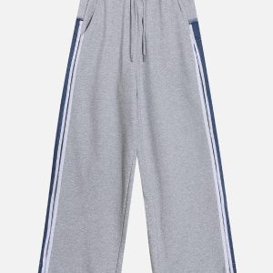 Concert Outfit Denim Patchwork Sweatpants