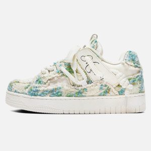 Concert Outfit Destruction Series Tassel Contrast Color Sneakers