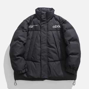 Concert Outfit Detachable Sleeve Winter Coat